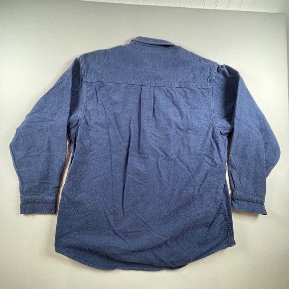 VTG Field & Stream Mens Button Up Blue Heavy Flannel Shirt Long Sleeve Casual XL - Picture 7 of 7
